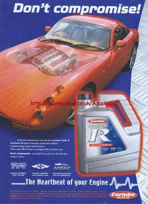 Carlube Triple R vollsynthetisches Motoröl 2003 Zeitschrift Werbung #182