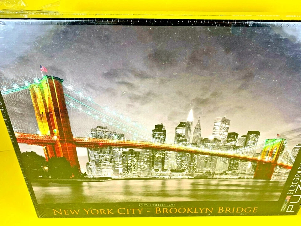 New York City - Brooklyn Bridge 1000 Pc Jigsaw Puzzle Eurographics New  - Image 2 of 4