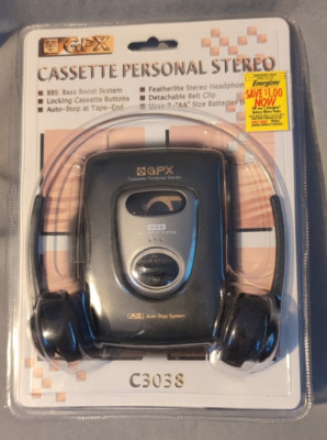 NOS - SEALED GPX C3038M Cassette Personal Stereo/Bass Boost System/Headphones
