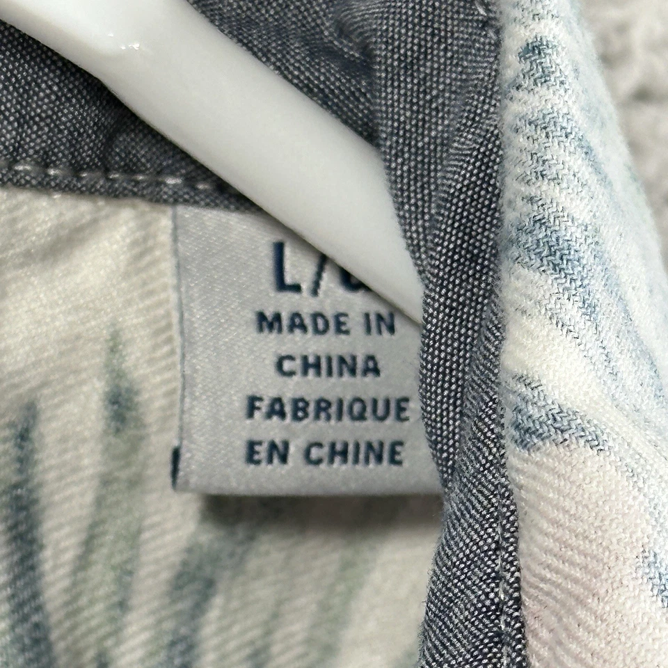 Camisa Tommy Bahama Hojas de Palma Manga Larga Para Hombre L Reverso Hawaiano Tropical Foto 4 de 4