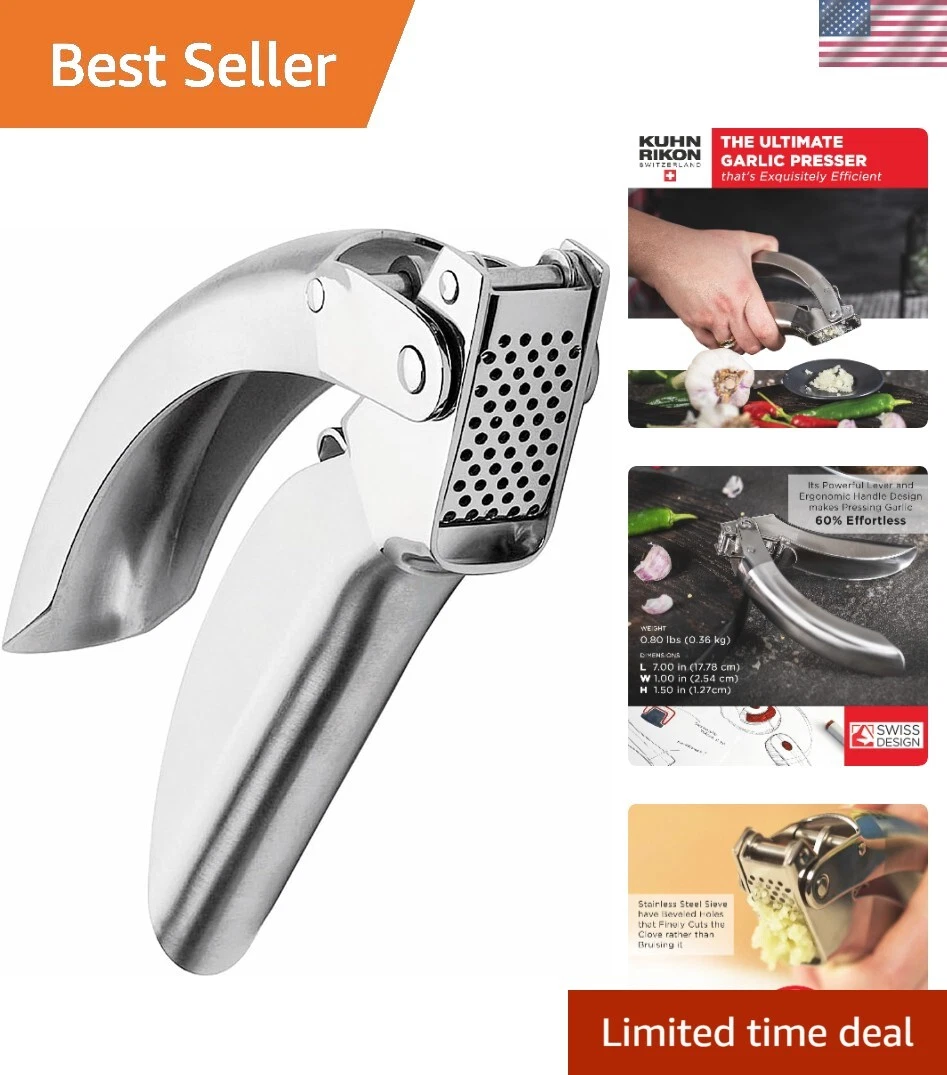 Epicurean Garlic Press, Stainless Steel, 6.5 x 1 x 1.5 inches, Silver
Opens in a new window or tab