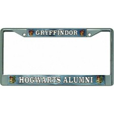 gryffindor hogwarts alumni house logo license plate frame made in usa
