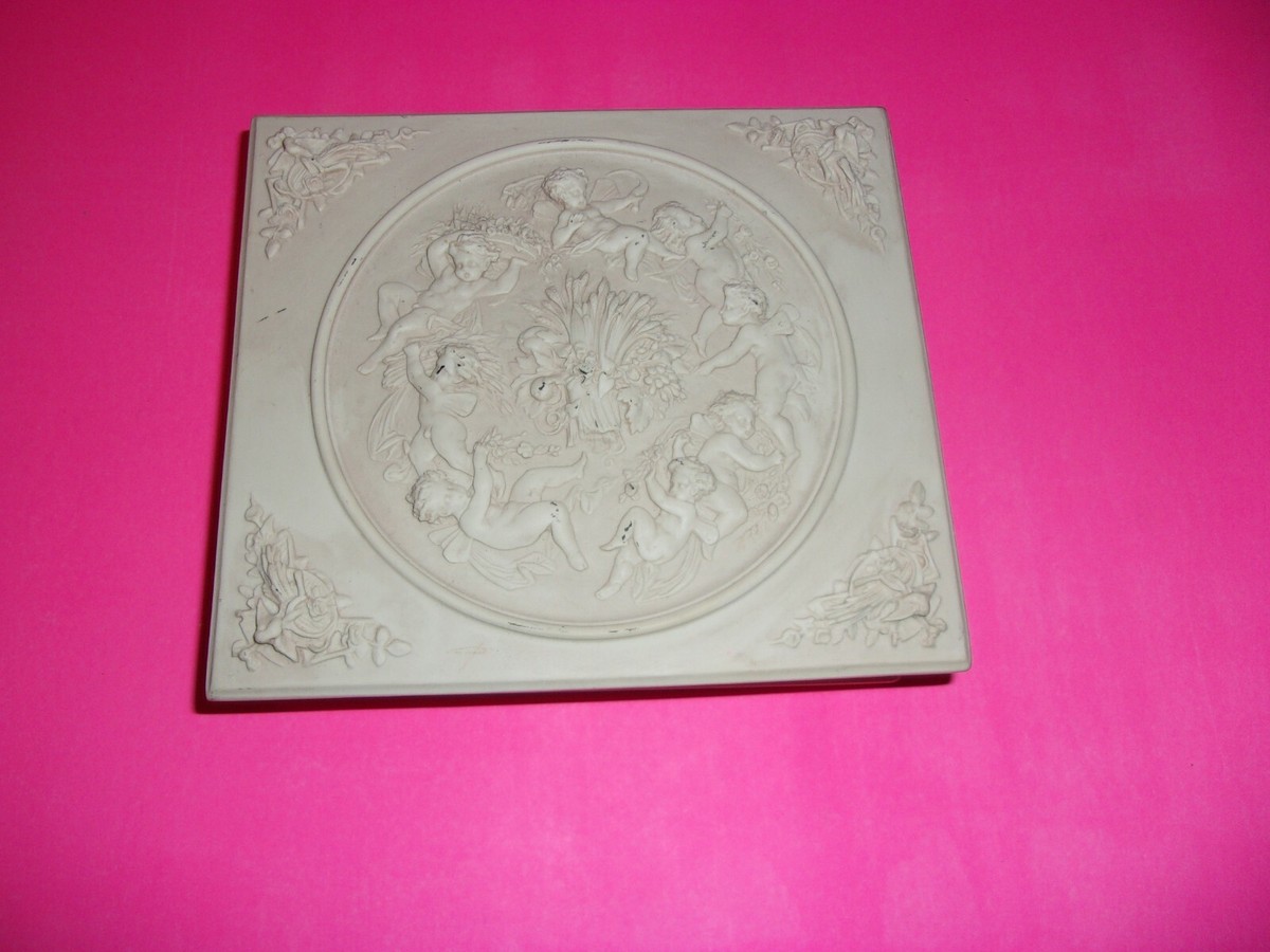 White Incolay Stone Cherub Design Jewelry Box | eBay