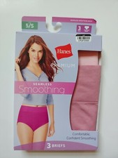 Hanes Premium Women's Seamless Smoothing Briefs Panties 2 Pack - Size 5/S