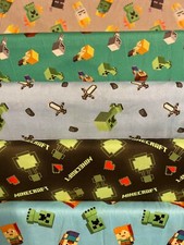 FAT QUARTER MINECRAFT FRIENDS 18 x 21 COTTON ...