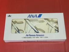 Set of 3 ANA Airlines B-747 , L-1011 , B-767  Scale Diecast Model Airplane Jet