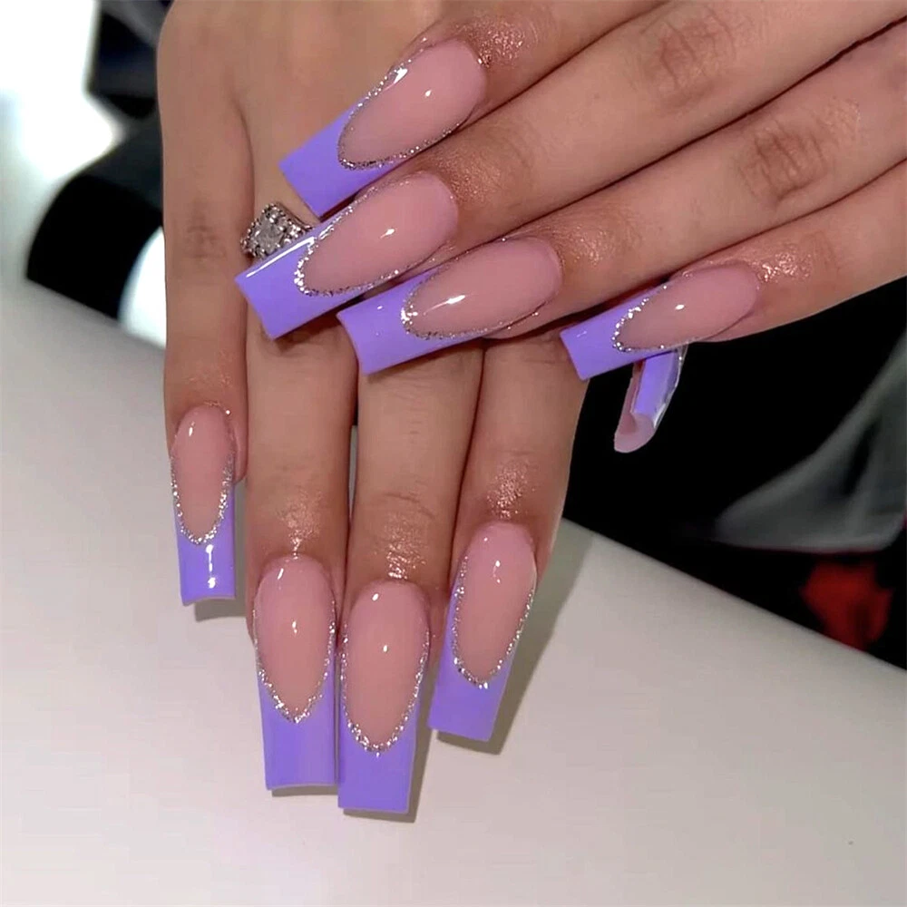 Purple nails on sale