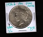 1926 D - Peace Silver Dollar- AU