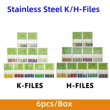 Dental Endo Root Canal File K-FILES/H-FILES Stainless Steel Hand Use 21/25/31mm