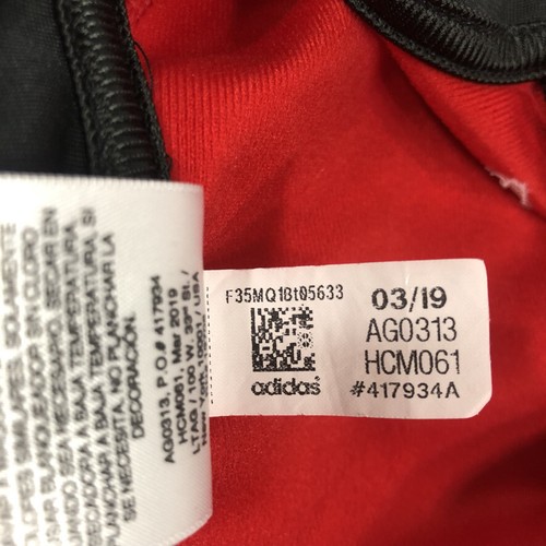 Adidas Jacket Baby 3 Month Red Zipper Active Athletic Three Stripe Kids Boy Girl - Picture 10 of 12