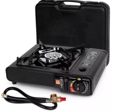 Dual Fuel Stove with Butane & Propane Compatibility, Portable Camping Stove f...