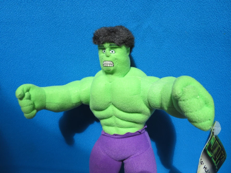 THE INCREDIBLE HULK 14" soft toy WIRED POSEABLE KELLYTOY * MARVEL VINTAGE 2003 - image 2 of 4