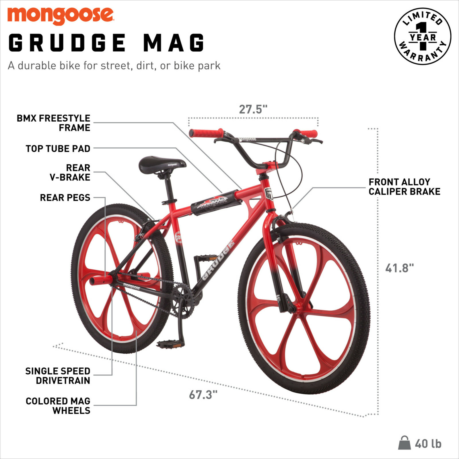 15.5 inch bike frame