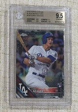 2016 TOPPS CHROME BLACK REFRACTOR COREY SEAGER #150 BGS 9.5 GEM MINT DODGERS