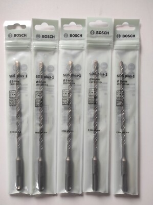 5 x Bosch Betonbohrer Hammerbohrer  SDS plus-1   Ø 6,0 x 150/210 mm