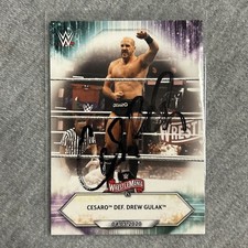 2021 Topps WWE #45 Cesaro def. Drew Gulak Signed IP Auto