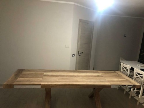 Mesa de Comedor Extensible Moderno Envejecido Design Cuarto Sala Estar Cocina - Imagen 4 de 12