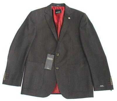 New $498 DIGEL Edison Blazer BROWN Wool Sport Jacket Men's 40R 40 Reg Modern Fit