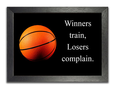 Basketball Inspirierend #2 Gewinner Train Verlierer Inspiration Sport Zitat Poster 