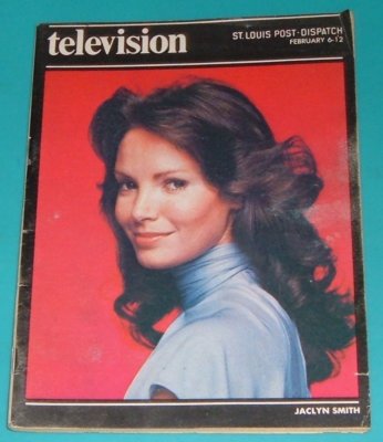 1977 ST LOUIS POST DISPATCH TV GUIDE JACLYN SMITH CHARLIES ANGELS KMOX NEWS CH 4