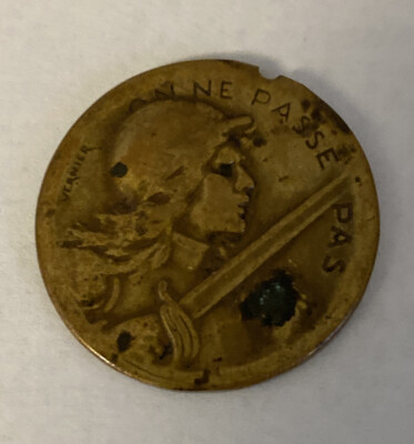 The Battle of Verdun 21 February 1916 WWI ON NE PASSE PAS Medal by VERNIER. R9