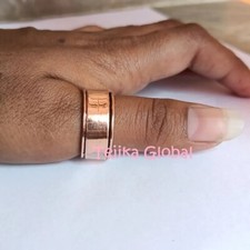 Pure Copper Ring Solid Copper Ring Plain Spinner Ring Women Handmade Spin Ring,