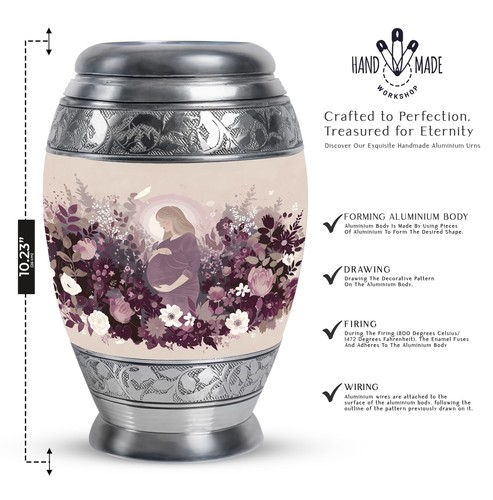 Mother Cremation Ashes Adults, Human Urns For Ashes, 10 Inch - Picture 2 of 7
