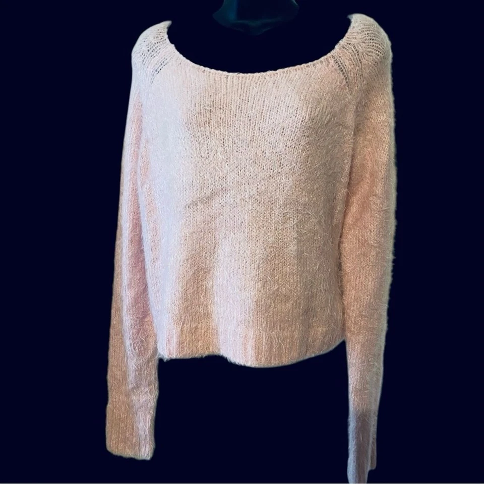 Suéter Difuso Vintage Juniors Rosa Claro | Día de San Valentín | Nuevo sin Etiquetas Talla XL Foto 2 de 4