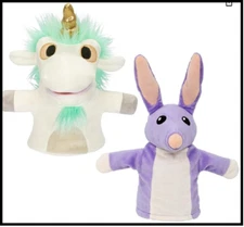 2-Pack of Plush | Unicorse and Bob Bilby Puppets | Perfect Sized to Fit O
