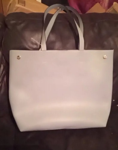 Calvin Klein Women’s bluish gray Pleather tote shoulder bag 14”x18”x4” - Picture 1 of 9