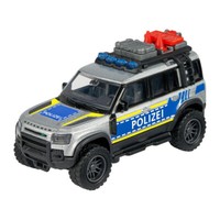 "Majorette 213712000 Land Rover Defender \"Polizei\" Silber/Blau Licht+Sound 1:50"