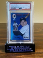 2008 Topps Mickey Mantle Mantle Reprint Blue Refractor #MMR-54 PSA 8
