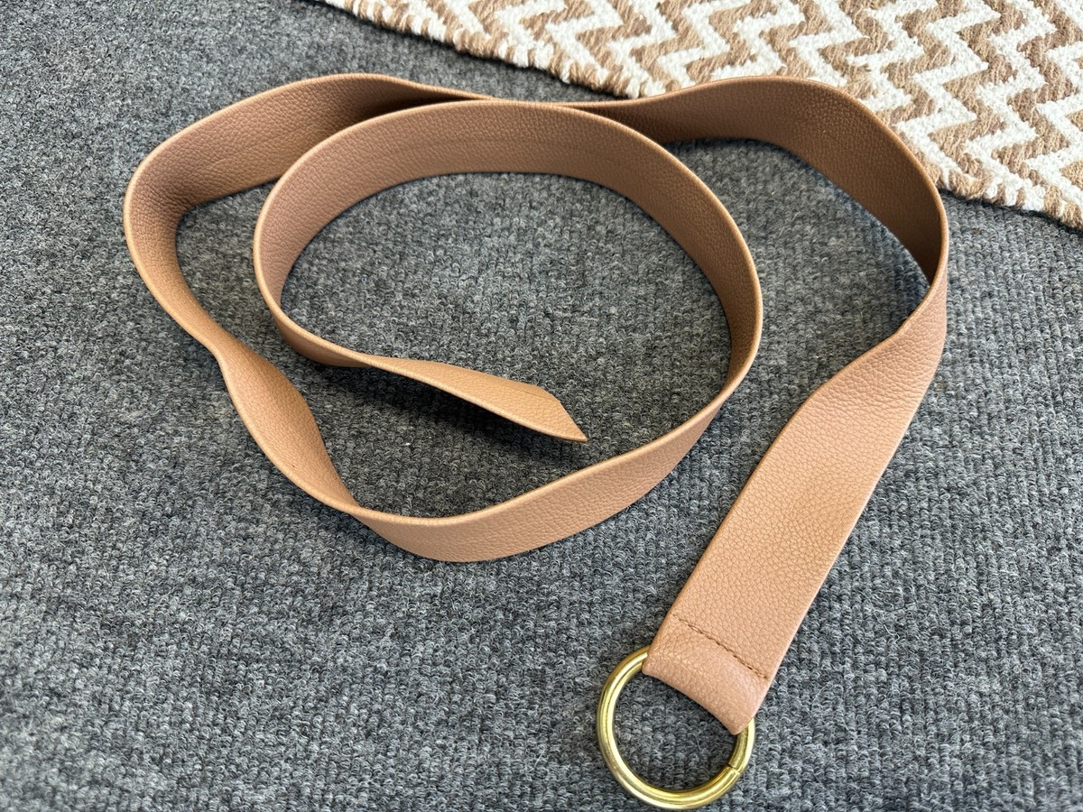 B-LOW THE BELT Mia Belt | Tan Pebbled Vegan Leather | NWT 50” NOLAMI LEATHER BELT | B-low The Belt main image 2