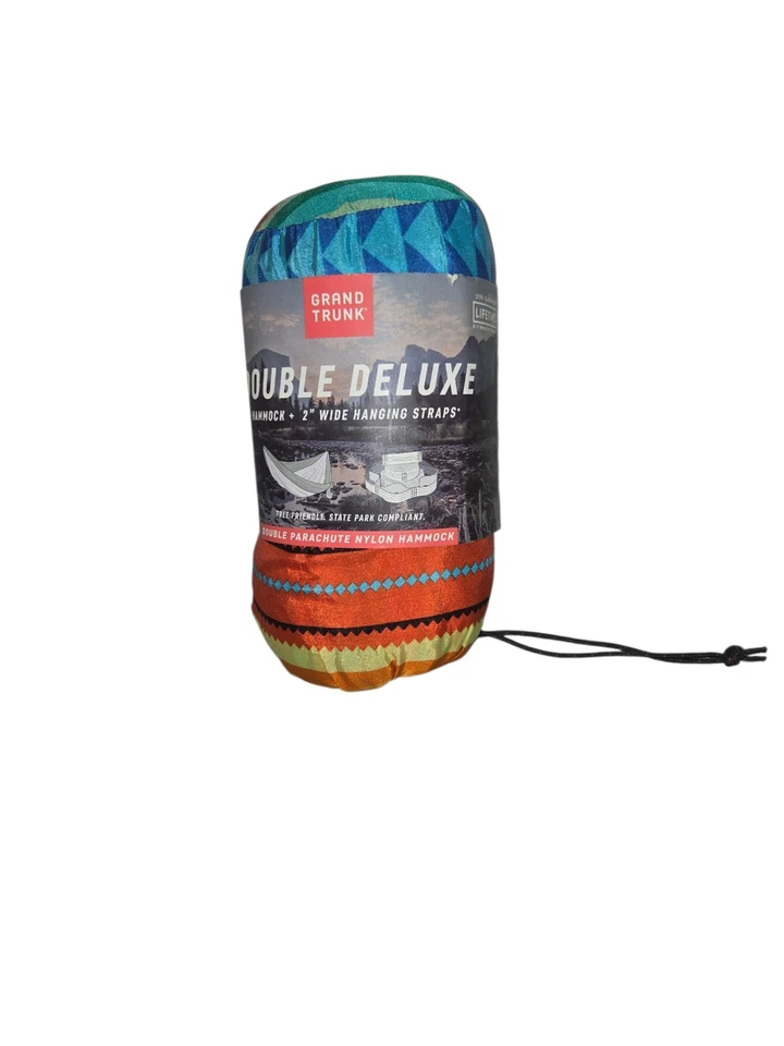 GRAND TRUNK Double Deluxe Hammock with Hanging Straps Plaid DLXH-HER-01 NEW!!!!! - Image 3 of 4