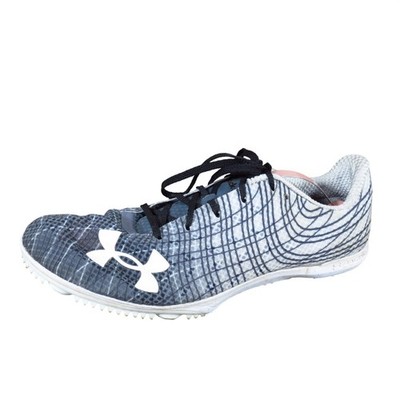 Under Armour Kick Distance 3 Mens Track Spikes Size 8.5 Racing Gray Black White