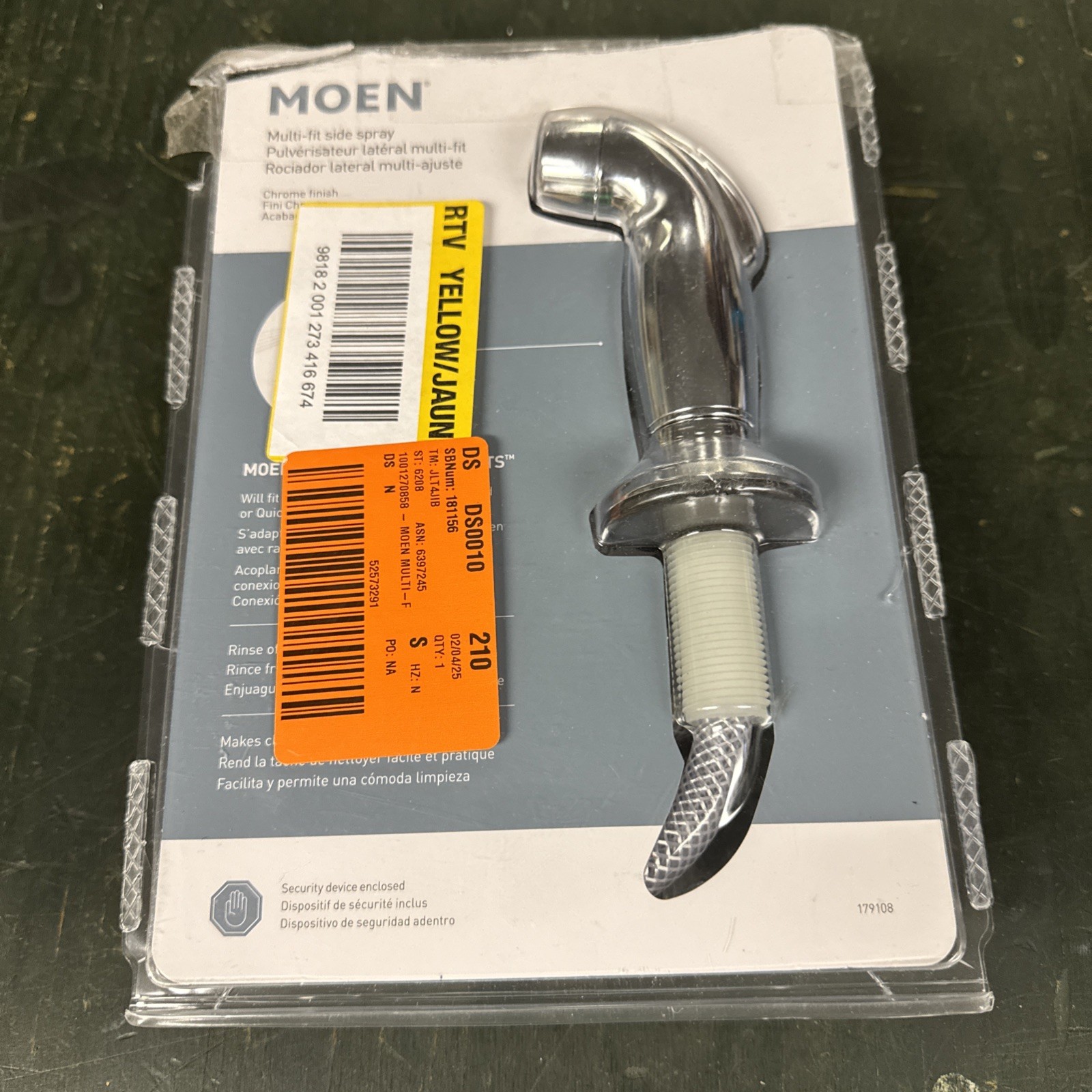 MOEN Kitchen Faucet Multi-Fit Replacement Side Spray w/ Hose