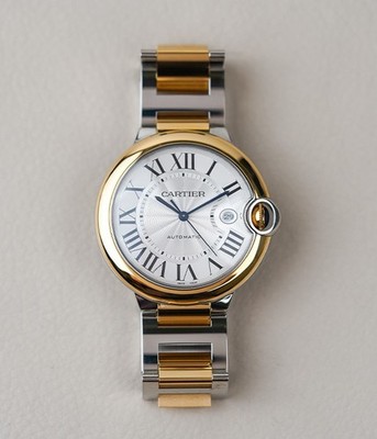 Cartier Ballon Bleu de Cartier 42mm Two Tone W2BB0039 Men's 18K Yellow and Steel