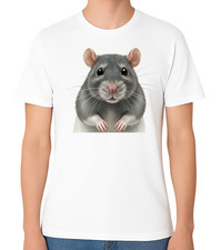 Süßes T-Shirt Ratte Portrait lustig Nager Tier Grafik Unisex Tee