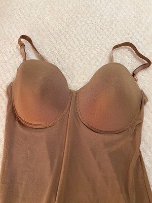 Marilyn Monroe Shapewear Slip Women 2XL beige Lace Trim UW Bra Slimming EUC