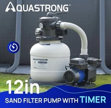 Aquastrong Above Ground Pool Filter Pump SFPV122T 3/4HP 12” Tank 14,000 Gallon