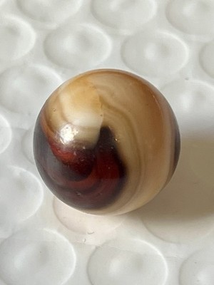 Vintage Akro Agate Lazy Corkscrew Marble Root Beer Float .67 