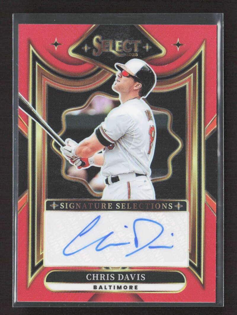 2025 Panini Select Chris Davis Signature Selections Red Prizm Auto /99 DV5887