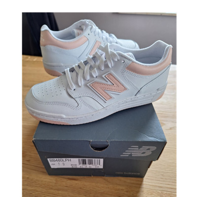 New Balance  480 Sneaker Größe 40 Weiß Rosa Leder Low Top NEU OVP