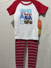 Wonder Nation Boys Snack Before Naps SS Knit Pj Set 5T New
