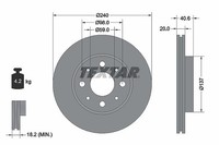 2X Textar Bremsscheibe Vorderachse U.A. FüR Fiat, Ford