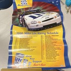 Miller Lite 1998 Racing Schedule Poster "It's Miller Time" Breweriana Theme — photo 1