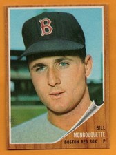 Bill Monbouquette 1962 Topps #580 SET BREAK Boston Red Sox Sharp corners