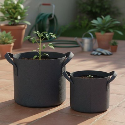 Versatile 12-Pack of 3 Gallon Grow Bags - Durable Fabric Pot Set With Handles