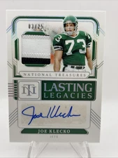 2024 National Treasures JOE KLECKO 2 Color NASTY Patch Auto #LL-JKO Jets /25-H