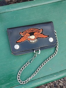 Harley-Davidson Patch Leather Wallet With Chain